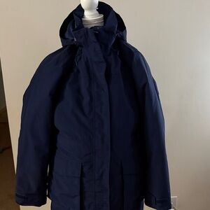 Lands' End Dark Blue Winter Parka Jacket